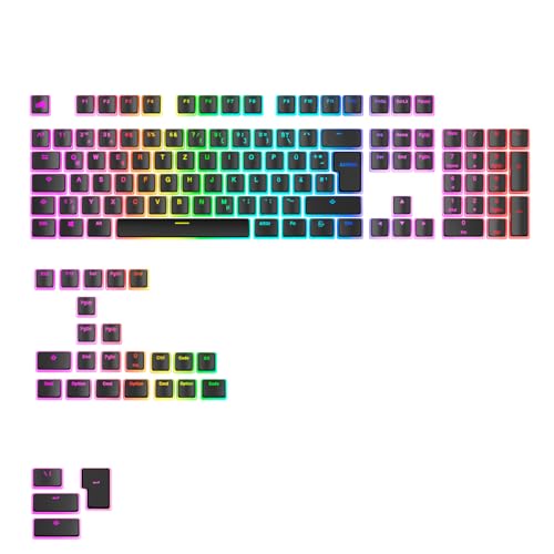Glorious Gaming - GPBT Aura RGB Keycaps: Pudding-Style-Keycaps, Double-Shot PBT, lichtdurchlässig, für mechanische 100%-, 75%-, 65%- und 60%-Spezialtastaturen, Schwarz, Deutsche QWERTZ-Belegung Glorious Gaming - GPBT Aura RGB Keycaps: Pudding-Style-Keycaps, Double-Shot PBT, lichtdurchlässig, für mechanische 100%-, 75%-, 65%- und 60%-Spezialtastaturen, Schwarz, Deutsche QWERTZ-Belegung von Glorious