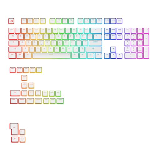 Glorious Gaming - GPBT Aura RGB Keycaps: Pudding-Style-Keycaps, Double-Shot PBT, lichtdurchlässig, für mechanische 100%-, 75%-, 65%- und 60%-Spezialtastaturen, Weiß, Amerikanische QWERTY-Belegung Glorious Gaming - GPBT Aura RGB Keycaps: Pudding-Style-Keycaps, Double-Shot PBT, lichtdurchlässig, für mechanische 100%-, 75%-, 65%- und 60%-Spezialtastaturen, Weiß, Amerikanische QWERTY-Belegung von Glorious