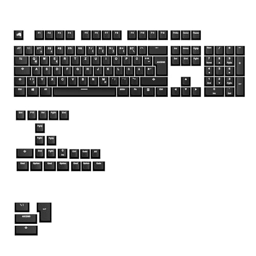 Glorious Gaming – GPBT Basics (PBT-Tastenkappen), 8 Farben, farbechter Sublimationsdruck, für mechanische Keyboards der Größen 100%, 75%, 65%, 60% sowie ANSI & ISO – Deutsche QWERTZ-Belegung von Glorious PC Gaming Race
