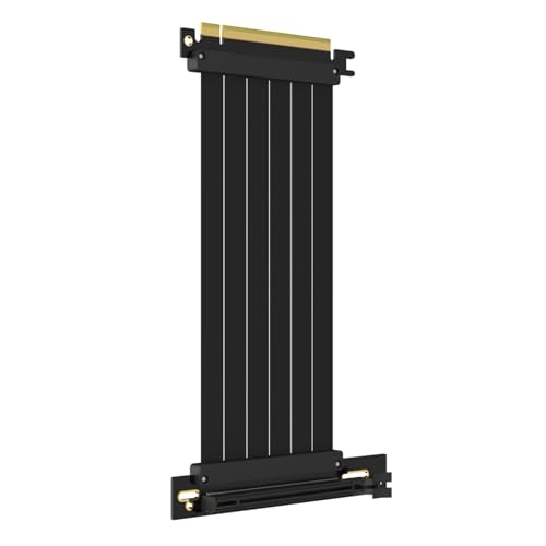 GLOTRENDS 200mm PCIe 3.0 X16 Riser Kabel (0->90 Grad), Kompatibel mit NVIDIA-RTX 2000/GTX1600 Serie, AMD-RX6000/5000/500/400/Vega Serie, etc. von GLOTRENDS