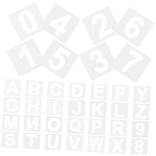 GLSTOY 36 Stück Digitale Kunststoff Vorlagen, Wiederverwendbare Schablonen Zum Basteln, Kunststoff Schablonen, Bastel Schablonen, Wiederverwendbare Struktur Malschablone, Buchstaben GLSTOY 36 Stück Digitale Kunststoff Vorlagen, Wiederverwendbare Schablonen Zum Basteln, Kunststoff Schablonen, Bastel Schablonen, Wiederverwendbare Struktur Malschablone, Buchstaben von GLSTOY