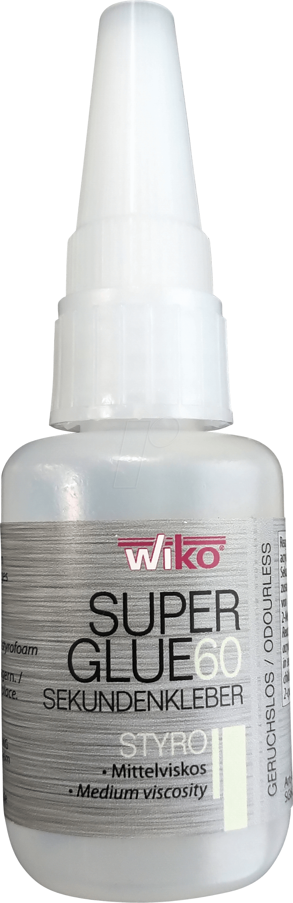 WIKO SG60 20 - Sekundenkleber, Super Glue 60, mittelschnell aushärtend, 20 g von GLUETEC