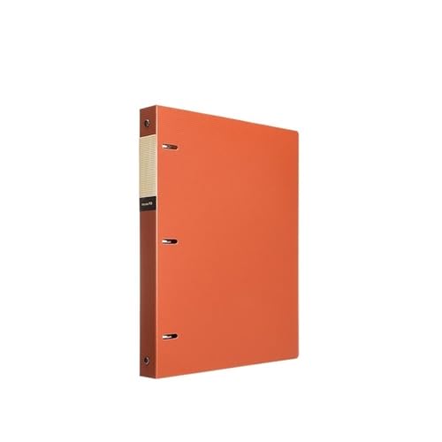 GLigeT Aktenordner A4 Perforierter Loseblattordner PP Dreiloch Verdickter Aktenordner Archivinformations-Organizer-Broschüre Ringhefter(Orange) von GLigeT