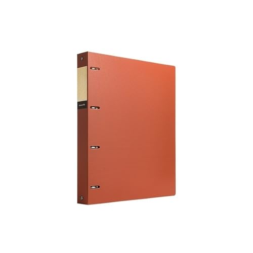 GLigeT Aktenordner A4 Perforierter Loseblattordner PP Vierloch Verdickter Aktenordner Archivinformations-Organizer-Broschüre Ringhefter(Orange) von GLigeT