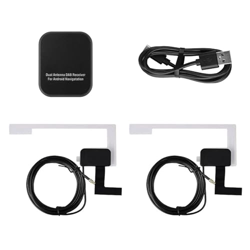 GMBYLBY Effizienter Advanced DAB+ Car Radio Receiver USB Adapter Mit Twin Tunern Und Antennen Für Einfache Einrichtung Verbessert Die Qualität Der Signale von GMBYLBY