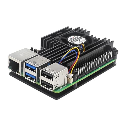 GMBYLBY Für RPi 5 Mainboard Gehäuse Aluminiumlegierung Gehäuse Mit Passiver Lüfterbox Wärmeableitung Kühlkörper Für RPI5 Aluminiumgehäuse Für RPI5 Mainboard Aluminiumlegierung Gehäuse Box Schutzhülle GMBYLBY Für RPi 5 Mainboard Gehäuse Aluminiumlegierung Gehäuse Mit Passiver Lüfterbox Wärmeableitung Kühlkörper Für RPI5 Aluminiumgehäuse Für RPI5 Mainboard Aluminiumlegierung Gehäuse Box Schutzhülle von GMBYLBY
