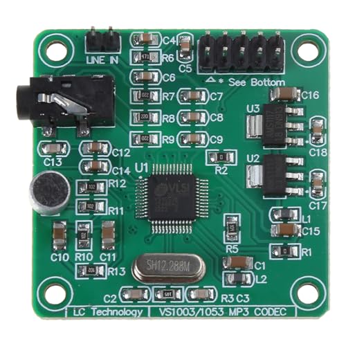 GMBYLBY MP3-Player-Modul VS1053 Board On-Board-Mikrofon SPI-Schnittstelle 12,288 MHz Crystal Board SPI-Schnittstelle OGG Ausgang Port Line-In 12,288 MHz GMBYLBY MP3-Player-Modul VS1053 Board On-Board-Mikrofon SPI-Schnittstelle 12,288 MHz Crystal Board SPI-Schnittstelle OGG Ausgang Port Line-In 12,288 MHz von GMBYLBY