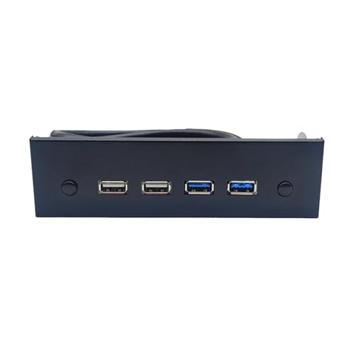 GMBYLBY Multifunktionales 5 25-Zoll Medien Dashboard USB 3.0-Frontplatte Für PC Desktop 5 25-Zoll CD ROM Laufwerksschacht USB 3.0/2.0 19-polige 9-polige USB Front Laufwerksplatine von GMBYLBY