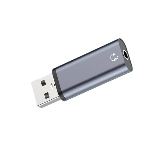 GMBYLBY Stecker und Wiedergabe von USB A 3,5 mm TRRS Kopfhörer weiblich Adapter USB A Adapter 3,5 mm für Musik und Film von GMBYLBY