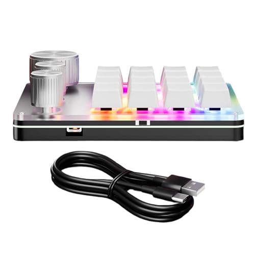 GMBYLBY USB C 16 Taste Programmierbares Tastatur Mit 3 Knoten Hotswap Mechanical Gaming Tastatur Verbessert Die Büroproduktivität von GMBYLBY