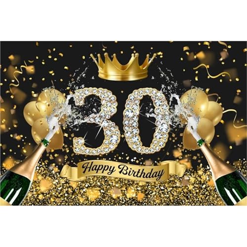 Deko Geburtstag Luftballons Geburtstagshintergrund for Erwachsene „Happy Fabulous“ for Frauen for 50., 30., 40., 60. Geburtstag, Party, Fotohintergrund, Fotoshooting-Requisiten(NXY01535,Vinyl 60x40cm) von GMGQJST
