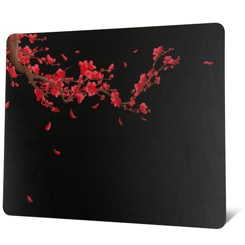 Gaming-Mauspad aus Glas, schwarze Pflaumenblüten, hartes Mauspad für Gaming, professionelles großes Mauspad, 410 mm x 310 mm, spezielle Glasoberfläche mit verbesserter Präzision und Geschwindigkeit Gaming-Mauspad aus Glas, schwarze Pflaumenblüten, hartes Mauspad für Gaming, professionelles großes Mauspad, 410 mm x 310 mm, spezielle Glasoberfläche mit verbesserter Präzision und Geschwindigkeit von GMKWTL