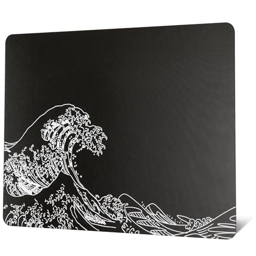 GMKWTL Gaming-Mauspad aus Glas, schwarzes Kanagawa Hart-Mauspad für Gaming, professionelles großes Mauspad, 410 mm x 310 mm, spezielle Glasoberfläche mit verbesserter Präzision und Geschwindigkeit GMKWTL Gaming-Mauspad aus Glas, schwarzes Kanagawa Hart-Mauspad für Gaming, professionelles großes Mauspad, 410 mm x 310 mm, spezielle Glasoberfläche mit verbesserter Präzision und Geschwindigkeit von GMKWTL