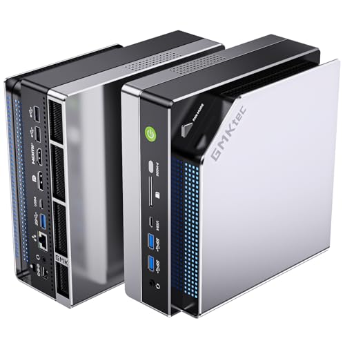 GMKtec EVO-X2 AI Mini-PC AMD Ryzen AI Max+ 395 (bis zu 5,1GHz) Mini Gaming PC, 128GB LPDDR5X 8000MHz (16GB*8), 2TB PCIe 4.0 SSD, 8K-Display für Vier Bildschirme, WiFi 7 & USB4, SD-Kartenleser 4.0 von GMKtec