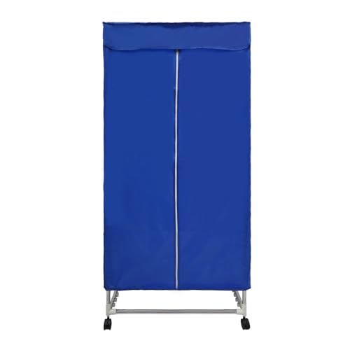 Tragbarer Wäschetrockner Elektrischer Wäschetrockner 1500W Multifunktionale Trocknermaschine mit Timer 0-240min Kleiderschrank Trockenmaschine für Wohnungen (Blau, Touchscreen) von GMSLuu