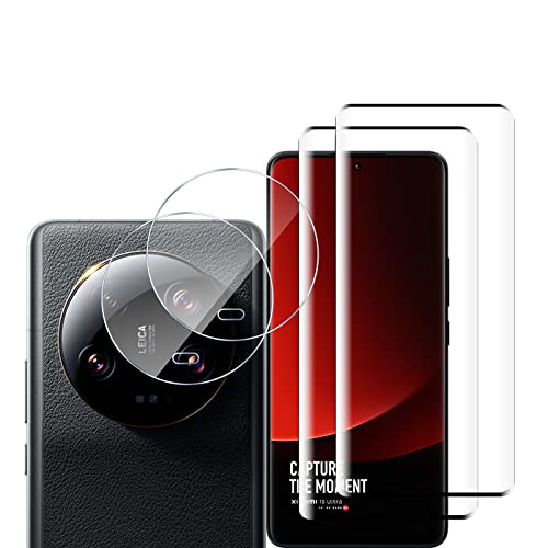 GMUJIAO [2+2 Stück kompatibel mit Xiaomi 13 Ultra für Displayschutzfolie & Kamera Schutzfolie Linse,HD Displayschutzfolie[9H Härte] von GMUJIAO