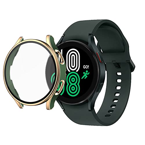 GMUJIAO 2-Stück Galvanik Hülle für Samsung Galaxy Watch 5 44mm,Hülle Mit Displayschutz,Hard PC Rundum Displayschutz Schutz Case für Samsung Galaxy Watch 5 44mm-Grün/Roségold GMUJIAO 2-Stück Galvanik Hülle für Samsung Galaxy Watch 5 44mm,Hülle Mit Displayschutz,Hard PC Rundum Displayschutz Schutz Case für Samsung Galaxy Watch 5 44mm-Grün/Roségold von GMUJIAO