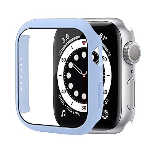 GMUJIAO 2-Stück Hülle für Apple Watch SE 2022 40mm,Hülle Mit Displayschutz,Hard PC Rundum Displayschutz Schutz Case für Apple Watch SE 2022 40mm-Hellblau von GMUJIAO