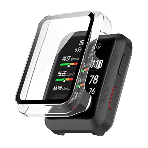 GMUJIAO 2-Stück Hülle für Huawei Watch D,Hülle Mit Displayschutz,Hard PC Rundum Displayschutz Schutz Case für Huawei Watch D-Transparent von GMUJIAO