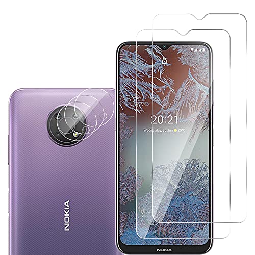 GMUJIAO [4 Pack] kompatibel mit Nokia G50 5G für gehärtetes Glas Displayschutzfolie & Kamera Schutzfolie Linse,Bruchsicher,HD Clear von GMUJIAO