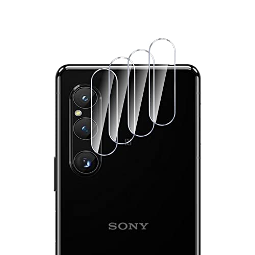 GMUJIAO [4 Stück Kamera Schutzfolie Linse kompatibel mit Sony Xperia 1 V,Sony Xperia 1 V Kamera Schutzfolie Linse,9H Härte,HD Kameraschutz[Anti-Kratzer]-Transparent von GMUJIAO