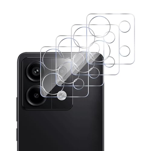 GMUJIAO [4 Stück Kamera Schutzfolie Linse kompatibel mit Xiaomi Redmi Note 13 4G,Xiaomi Redmi Note 13 4G Kamera Schutzfolie Linse,9H Härte,HD Kameraschutz[Anti-Kratzer]-Transparent von GMUJIAO