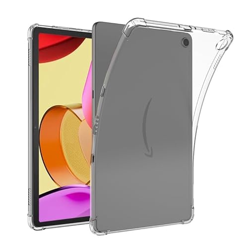 GMUJIAO Hülle Kompatibel mit Amazon Fire Max 11 11inch,Silikon Weiches Leder TPU Stoßfest Leichtes Gehäuse-Transparent von GMUJIAO