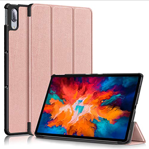 GMUJIAO Hülle Kompatibel mit Lenovo Tab P11 5G,Standfunktion Schlanke PU Leder Telefontasche mit Dreifachem Standfuß [Sturzsicher]-Rose Gold von GMUJIAO