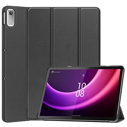 GMUJIAO Hülle Kompatibel mit Lenovo Tab P11 Gen 2 11.5 inch,Standfunktion Schlanke PU Leder Telefontasche mit Dreifachem Standfuß [Sturzsicher]-Schwarz von GMUJIAO