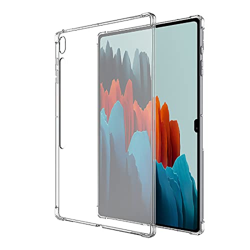 GMUJIAO Hülle Kompatibel mit Samsung Galaxy Tab S8 Ultra 14.6 inch,Silikon Weiches Leder TPU Stoßfest Leichtes Gehäuse-Transparent von GMUJIAO