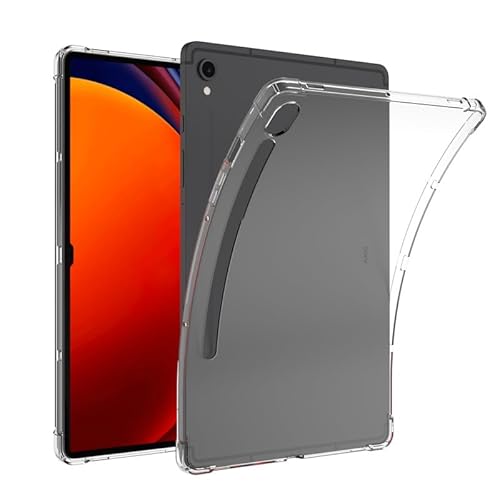 GMUJIAO Hülle Kompatibel mit Samsung Galaxy Tab S9 11 inch,Silikon Weiches Leder TPU Stoßfest Leichtes Gehäuse-Transparent von GMUJIAO