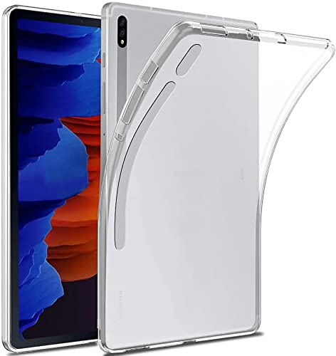 GMUJIAO Hülle Kompatibel mit Samsung Galaxy Tab S9 Plus 12.4 inch,Silikon Weiches Leder TPU Stoßfest Leichtes Gehäuse-Mattiert Transparent von GMUJIAO
