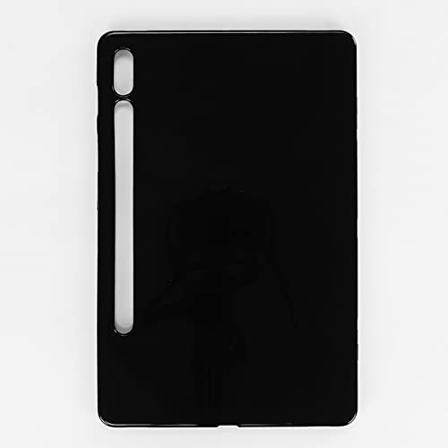 GMUJIAO Hülle Kompatibel mit Samsung Galaxy Tab S9 Plus 12.4 inch,Silikon Weiches Leder TPU Stoßfest Leichtes Gehäuse-Schwarz von GMUJIAO