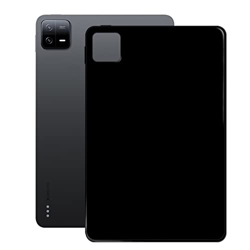 GMUJIAO Hülle Kompatibel mit Xiaomi Pad 6/6 Pro 11 inch,Silikon Weiches Leder TPU Stoßfest Leichtes Gehäuse-Schwarz von GMUJIAO