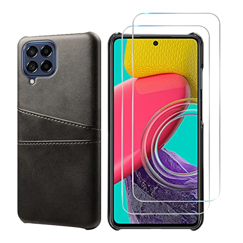 GMUJIAO Hülle für Samsung Galaxy M53,Wallet Handytasche,Handyhülle mit Kartenfach,Handy Kartenhalter mit 2 Gehärtetem Glas Bildschirmschutz-Schwarz GMUJIAO Hülle für Samsung Galaxy M53,Wallet Handytasche,Handyhülle mit Kartenfach,Handy Kartenhalter mit 2 Gehärtetem Glas Bildschirmschutz-Schwarz von GMUJIAO