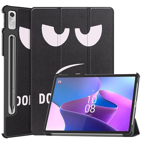 GMUJIAO Kompatibel mit Lenovo Tab P12 12.7 inch für Hülle,Standfunktion Schlanke PU Leder Telefontasche mit Dreifachem Standfuß [Sturzsicher]-Große Augen von GMUJIAO