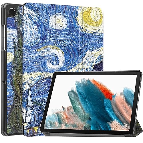 GMUJIAO Kompatibel mit Samsung Galaxy Tab A9 Plus 10.5 inch für Hülle,Standfunktion Schlanke PU Leder Telefontasche mit Dreifachem Standfuß [Sturzsicher]-Sternenhimmel von GMUJIAO