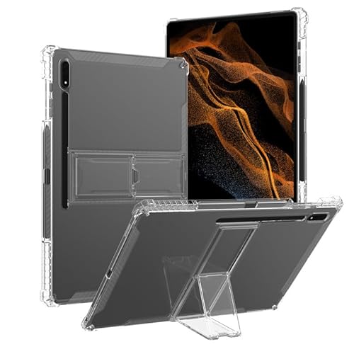 GMUJIAO Kompatibel mit Samsung Galaxy Tab S9 Ultra 14.6 inch für Hülle,Tablet Gehäuse Schutzständer,Silikon Weiches Leder TPU Stoßfest Leichtes Gehäuse-Transparent von GMUJIAO