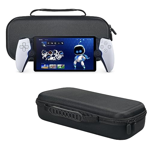 GMUJIAO Kompatibel mit Sony Playstation Portal für Schutzhülle,Travel Case Aufbewahrung,Handschlaufe Trage Tasche,Vollständiger Schutz/Stand-Schwarz von GMUJIAO