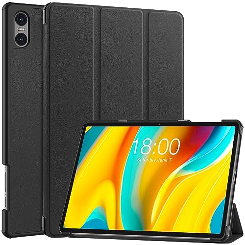 GMUJIAO Kompatibel mit Teclast T50 Pro 11 inch für Hülle,Standfunktion Schlanke PU Leder Telefontasche mit Dreifachem Standfuß [Sturzsicher]-Schwarz von GMUJIAO