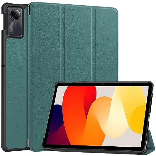 GMUJIAO Kompatibel mit Xiaomi Redmi Pad SE 11 inch (2023) für Hülle,Standfunktion Schlanke PU Leder Telefontasche mit Dreifachem Standfuß [Sturzsicher]-Grün von GMUJIAO