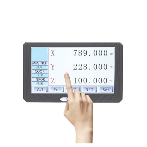 Digitale lineare Skala genau 3 achsen LCD Volle Touchscreen Digital Anzeige DRO Metall Abdeckung Linear Skala Display Zähler for Fräsen Drehmaschine für Fräsmaschinen, Drehmaschinen, Montagezubehör Digitale lineare Skala genau 3 achsen LCD Volle Touchscreen Digital Anzeige DRO Metall Abdeckung Linear Skala Display Zähler for Fräsen Drehmaschine für Fräsmaschinen, Drehmaschinen, Montagezubehör von GMUME