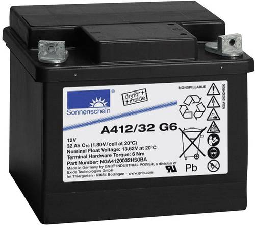 GNB Sonnenschein A412/32 G6 NGA4120032HS0BA Bleiakku 12V 32Ah Blei-Gel (B x H x T) 210 x 175 x 175mm von GNB Sonnenschein