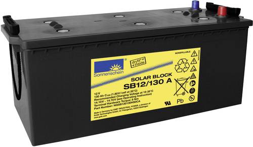 GNB Sonnenschein Solar-Block SB12/130A NGSB120130HS0CA Solarakku 12V 130Ah Blei-Gel (B x H x T) 513 von GNB Sonnenschein