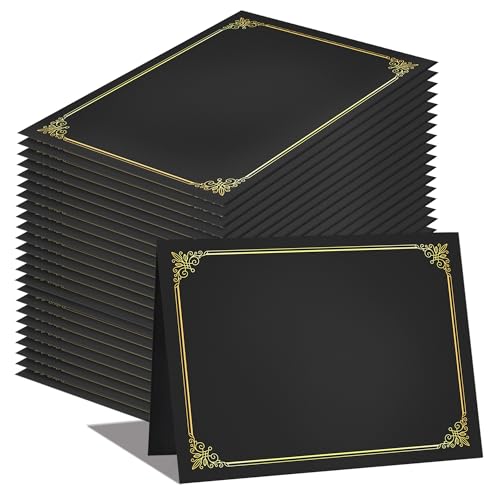 GNL Zeugnishalter – 25 Packungen schwarze Diplom-Halter, Zeugnishüllen mit Goldfolien-Rand, für Briefgröße 21,6 x 27,9 cm, Zertifikatspapier, Auszeichnung, Abschlussfeier, Dokumente GNL Zeugnishalter – 25 Packungen schwarze Diplom-Halter, Zeugnishüllen mit Goldfolien-Rand, für Briefgröße 21,6 x 27,9 cm, Zertifikatspapier, Auszeichnung, Abschlussfeier, Dokumente von GNL