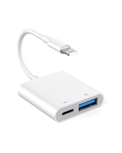 GNUADZ Lightning auf USB, kompatibel mit Phone Pad, OTG für Kartenleser, USB-Flash-Laufwerk, U Disk, Tastatur, Maus, Hub, MIDI, Plug and Play GNUADZ Lightning auf USB, kompatibel mit Phone Pad, OTG für Kartenleser, USB-Flash-Laufwerk, U Disk, Tastatur, Maus, Hub, MIDI, Plug and Play von GNUADZ