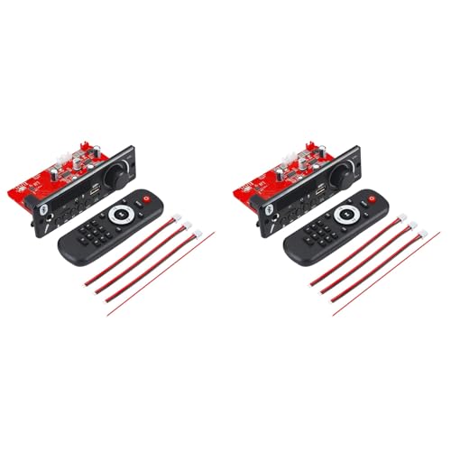 GNURBDILFO 2X 160W Verstärker Bluetooth 5.0 DIY MP3 Decoder Board Audio Player 12V MP3 Player Auto FM Radio TF USB Mic Record(A) von GNURBDILFO