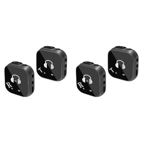 GNURBDILFO 2X 5,8 G Kabelloses In-Ear-Monitorsystem, Kabelloses Kopfhörer-Monitorsystem, Sender und Empfänger, Automatische Kopplung von GNURBDILFO
