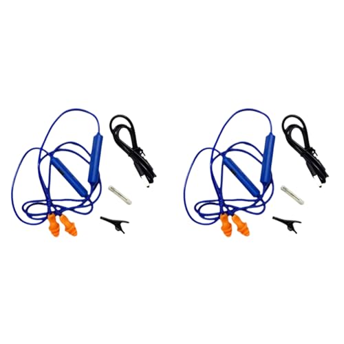 GNURBDILFO 2X Ohrstöpsel Bluetooth-Kopfhörer für die Arbeit, Geräuschunterdrückung, Gehörschutz, Baustellen, Laute Orte, Blau von GNURBDILFO