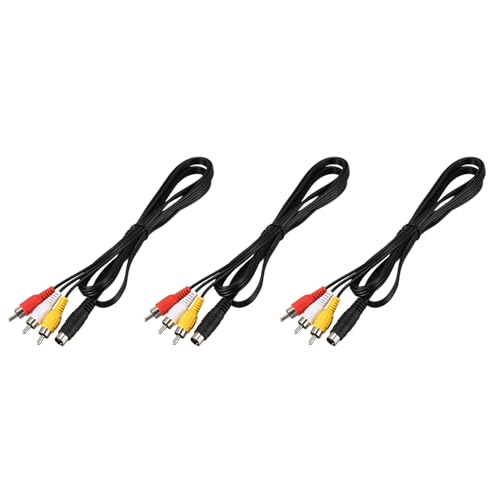 GNURBDILFO 3Stück 1.5M 4.9ft 3 Stecker auf 4 Pin S-Video Stecker TV PC Konvertierungskabel GNURBDILFO 3Stück 1.5M 4.9ft 3 Stecker auf 4 Pin S-Video Stecker TV PC Konvertierungskabel von GNURBDILFO